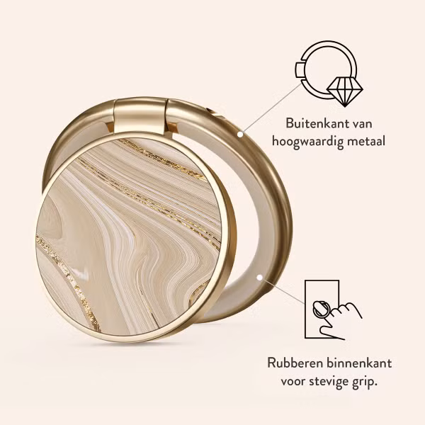 Burga Magnetic Ringholder Gold Telefoonring - Geschikt voor MagSafe - Full Glam