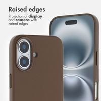 Accezz Leather Back Cover with MagSafe Apple iPhone 16 - Coffee Brown