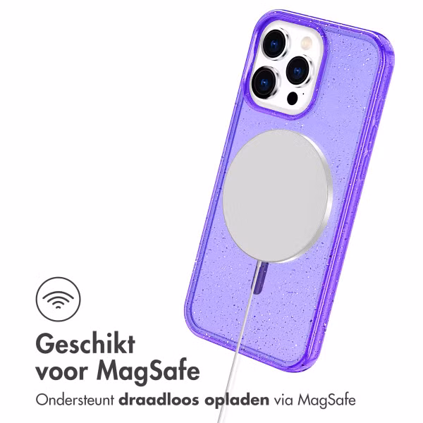 imoshion Sparkle Backcover met MagSafe Apple iPhone 15 Pro Max - Glitter Paars