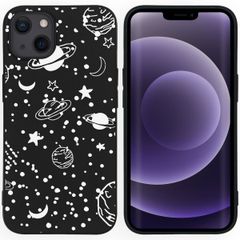 imoshion Design hoesje iPhone 13 - Heelal - Wit