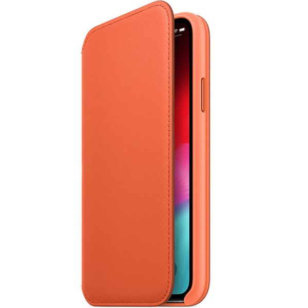 Apple Leather Folio Bookcase iPhone X / Xs - Sunset