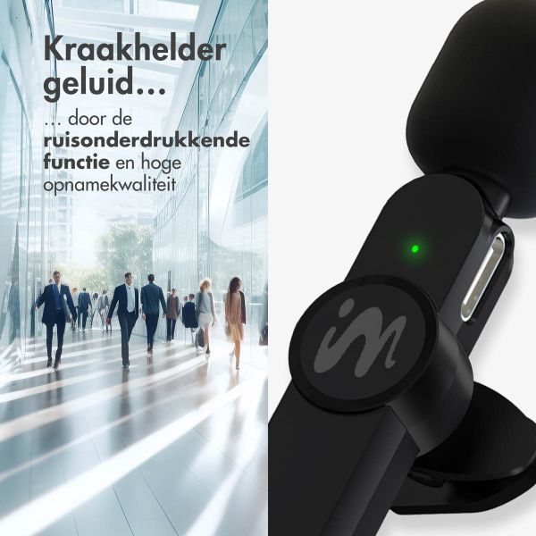 imoshion Duo Pack Mini microfoon voor telefoon - Dasspeld microfoon - Draadloos - AUX / 3,5 mm / Lightning / USB-C