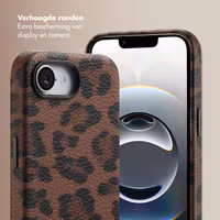 Selencia Sabi Backcover Panterprint met MagSafe Apple iPhone 16e - Mocha Brown