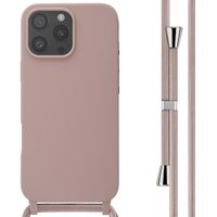 imoshion Siliconen hoesje met koord Apple iPhone 16 Pro Max - Sand Pink