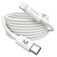 imoshion Braided USB-C naar Lightning kabel 30W - 2 meter - Wit