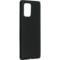 Carbon Softcase Backcover Samsung Galaxy S10 Lite - Zwart