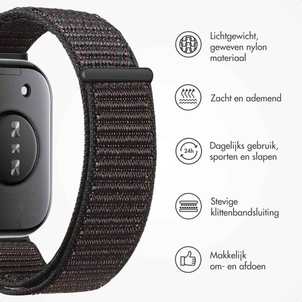 imoshion Nylon bandje voor de Huawei Watch Fit 4 / 4 Pro - Zwart