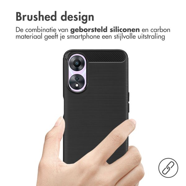 imoshion Brushed Backcover Oppo A78 (4G) - Zwart