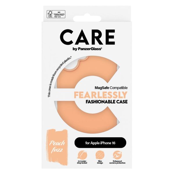 CARE by PanzerGlass Fashion Backcover MagSafe iPhone 16 - Peachy