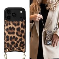 Selencia Nova Telefoonhoes met Koord en Pashouder Apple iPhone 18 Pro Max / 17 Pro Max - Leopard