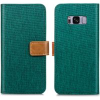 imoshion Luxe Canvas Bookcase Samsung Galaxy S8 - Groen