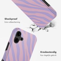 Selencia Vivid Tough Backcover met MagSafe iPhone 16 - Zebra Light Pink Lilac