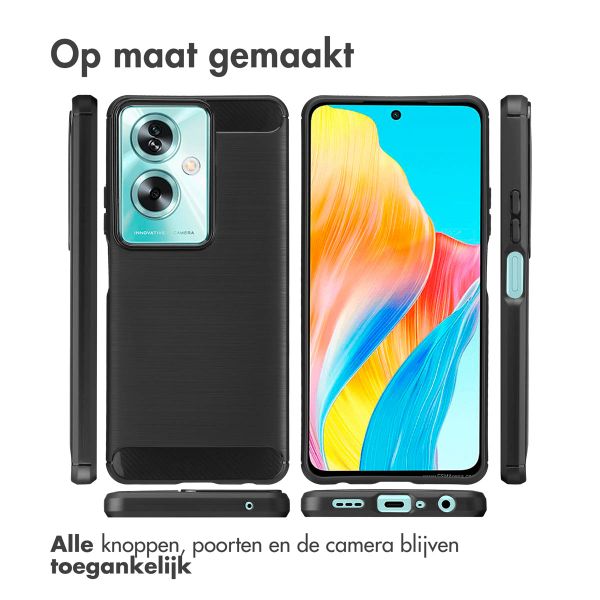 imoshion Brushed Backcover Oppo A79 - Zwart