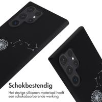 imoshion Siliconen design hoesje met koord Samsung Galaxy S24 Ultra - Dandelion Black