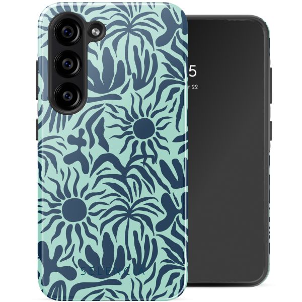 Selencia Vivid Backcover Samsung Galaxy S23 - Tropical Vibes Light Blue