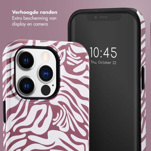 Selencia Vivid Tough Backcover iPhone 14 Pro - Trippy Swirl Dark Rose