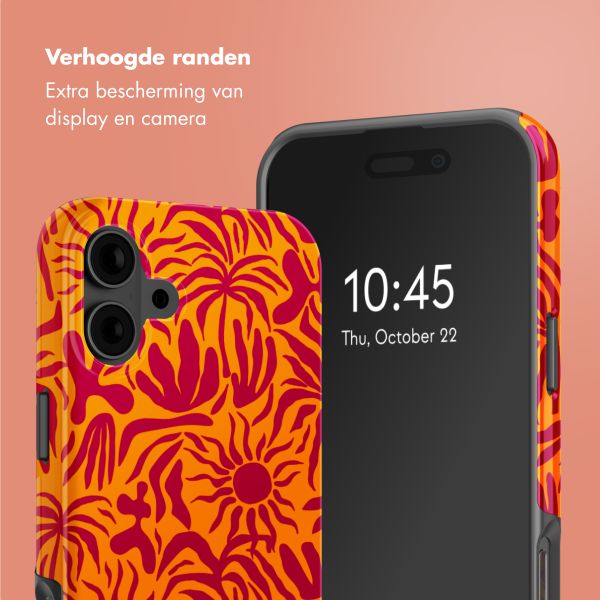 Selencia Vivid Backcover met MagSafe Apple iPhone 16 - Tropical Vibes Apricot
