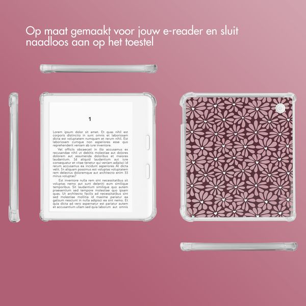 imoshion Design Clear Backcover Kobo Libra Colour - Bloom Love Blush