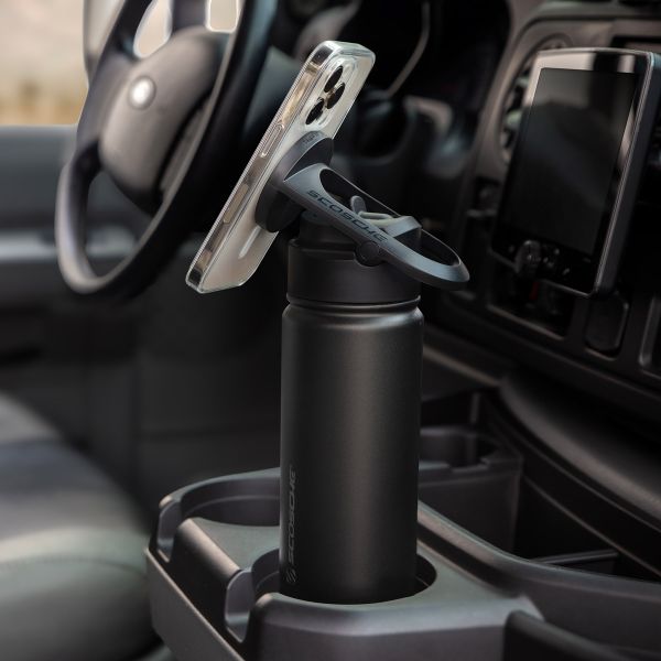 Scosche MagicMount Flask - Telefoonhouder - Insulated waterfles 650ML - MagSafe - Zwart