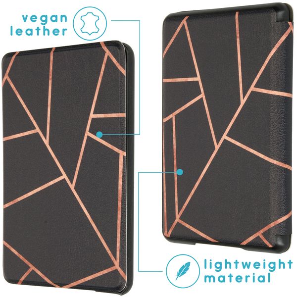 imoshion Design Slim Hard Case Bookcase Amazon Kindle 10 - Black Graphic