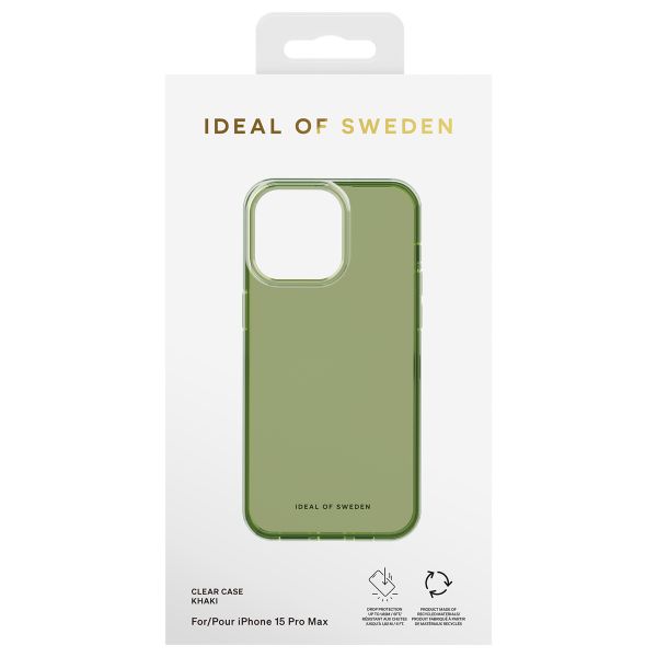 iDeal of Sweden Clear Case iPhone 15 Pro Max - Khaki