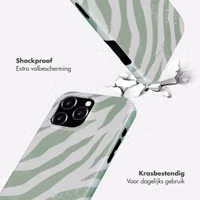 Selencia Vivid Backcover met MagSafe Apple iPhone 16 Pro Max - Colorful Zebra Sage Green