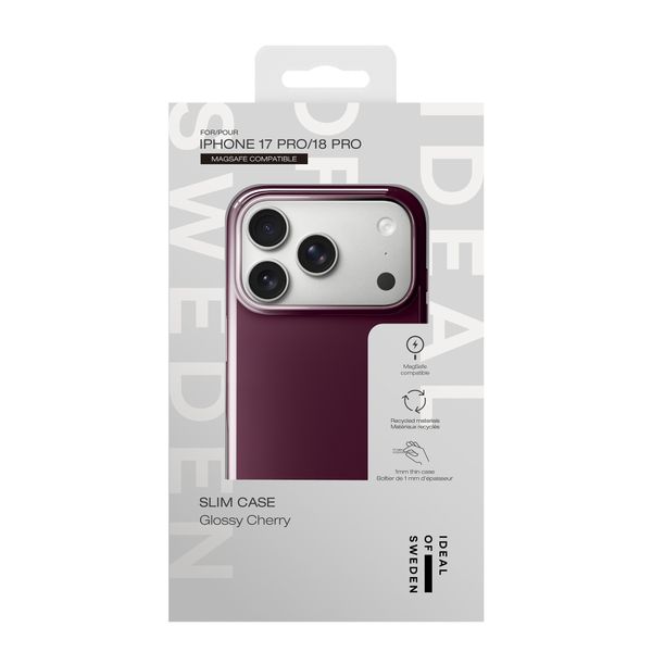 iDeal of Sweden Slim Case MagSafe Apple iPhone 18 Pro / 17 Pro - Glossy Cherry