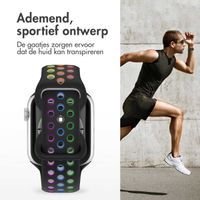 imoshion Sport⁺ bandje Apple Watch Series 1 t/m 9 / SE (38/40/41 mm) | Series 10 (42 mm) - Maat M/L - Black Rainbow