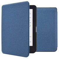 imoshion Canvas Sleepcover Bookcase Kobo Clara HD - Donkerblauw