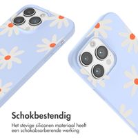 imoshion Siliconen design hoesje met koord iPhone 14 Pro - Lila Flower Distance