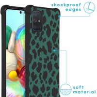 imoshion Design hoesje met koord Samsung Galaxy A71 - Luipaard - Groen / Zwart