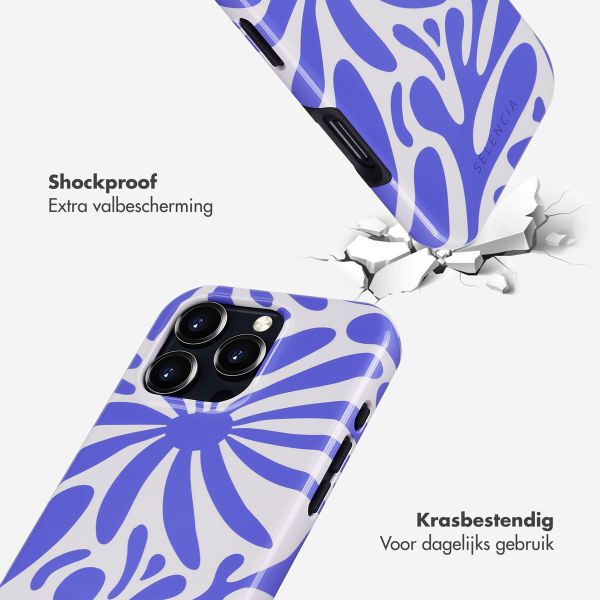 Selencia Vivid Tough Backcover met MagSafe iPhone 16 Pro - Modern Bloom Sapphire Blue