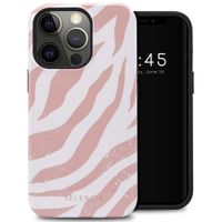 Selencia Vivid Backcover Apple iPhone 13 Pro - Colorful Zebra Old Pink