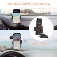 Kenu Airbase Wireless - Telefoonhouder auto - Dashboard of voorruit  - Draadloos opladen - Zwart