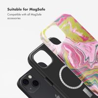 Selencia Vivid Back Cover with MagSafe Apple iPhone 13 - Marble Pink