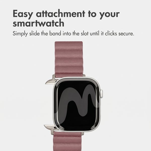 imoshion Magnetic Faux Leather Band Apple Watch | 44/45/46/49 mm - Rose