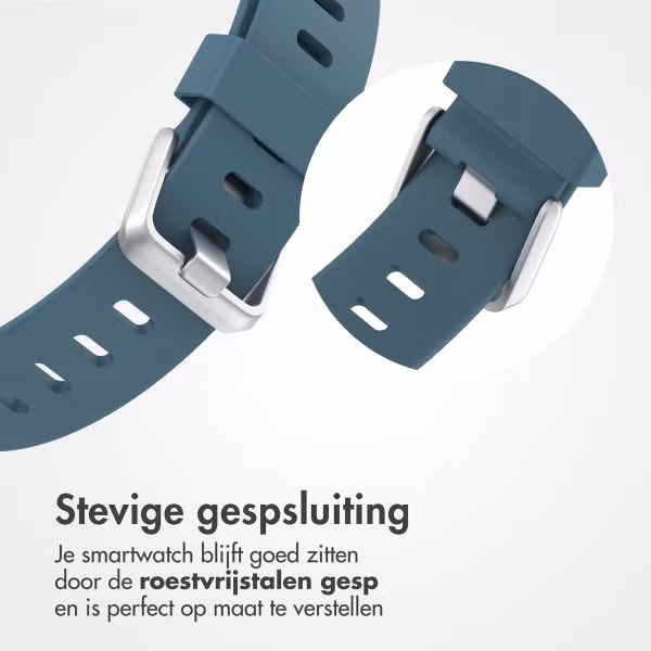 imoshion Siliconen bandje Fitbit Versa / Versa 2 / Versa Lite - Maat S - Blauw & Grijs