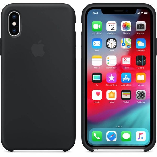 Apple Silicone Backcover Apple iPhone Xs / X - Black