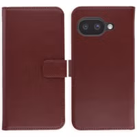 Selencia Echt Leren Bookcase Google Pixel 9A - Burgundy