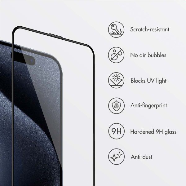 Accezz Tempered Glass Screen Protector + Applicator Apple iPhone 15 Pro Max