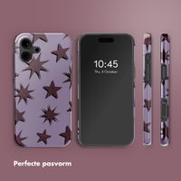 Selencia Vivid Backcover met MagSafe Apple iPhone 16 - Stars Plum Lilac
