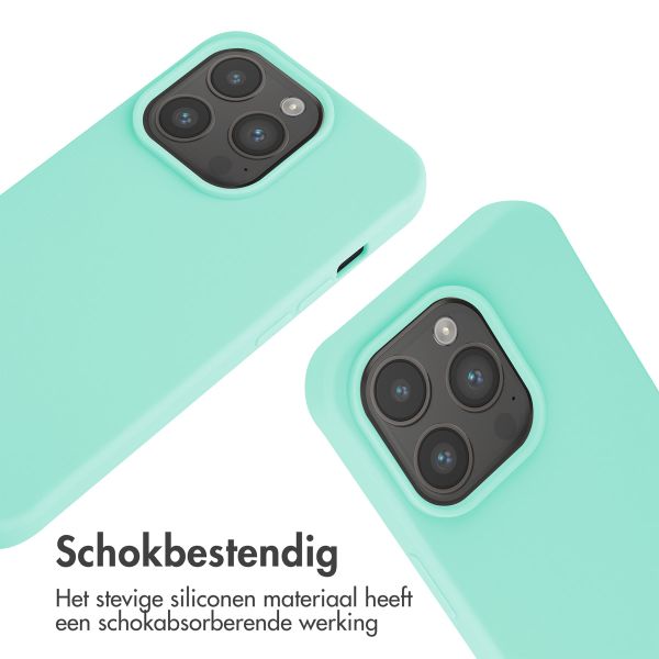 imoshion Siliconen hoesje met koord iPhone 15 Pro - Mintgroen