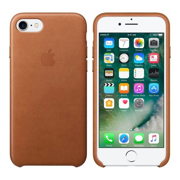 Apple Leather Backcover Apple iPhone SE (2022 / 2020) / 8 / 7 - Saddle Brown