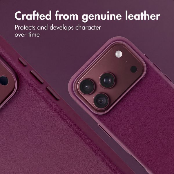 Accezz Leather Case with MagSafe Apple iPhone 18 Pro / 17 Pro - Heath Purple