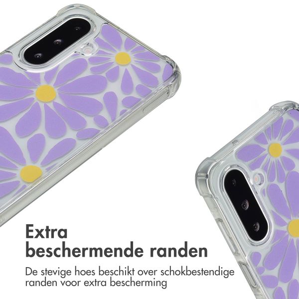 imoshion Design hoesje met koord Samsung Galaxy A26 - Tropical Violet Flowers Connect