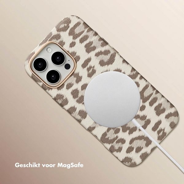 Selencia Sabi Backcover Panterprint met MagSafe Apple iPhone 16 Pro Max - Soft Ivory
