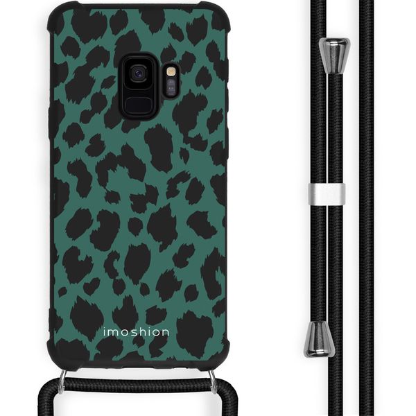 imoshion Design hoesje met koord Samsung Galaxy S9 - Luipaard - Groen / Zwart