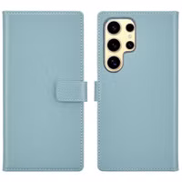 Selencia Echt Leren Bookcase Samsung Galaxy S25 Ultra - Air Blue