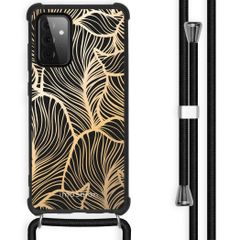 imoshion Design hoesje met koord Samsung Galaxy A72 - Golden Leaves