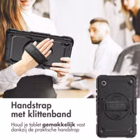 Accezz Rugged Backcover met schouderstrap Samsung Galaxy Tab A9 8.7 inch - Zwart